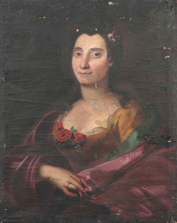 Scuola del XVIII secolo Ritratto di gentildonna