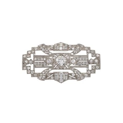 Spilla in oro bianco 750/1000 con diamanti