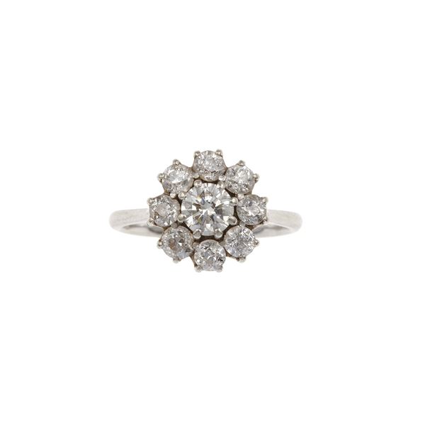 Diamond and gold ring