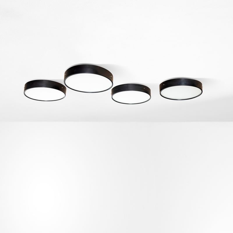 Stilnovo : Quattro lampade a plafone.  - Auction Design 200 - Cambi Casa d'Aste