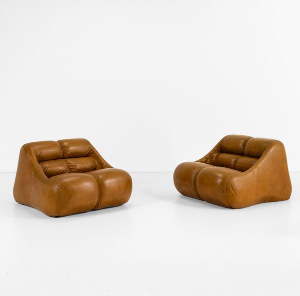 Due poltrone mod. Gomma e Ciuingam.