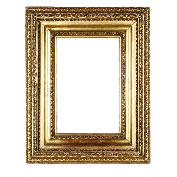 Cornice intagliata e dorata. Italia centrale XVIII secolo