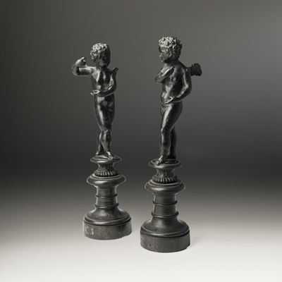 Bottega di Niccolò Roccatagliata (genova 1559 - Venezia 1629). XVI - XVII Secolo Coppia di Putti ...