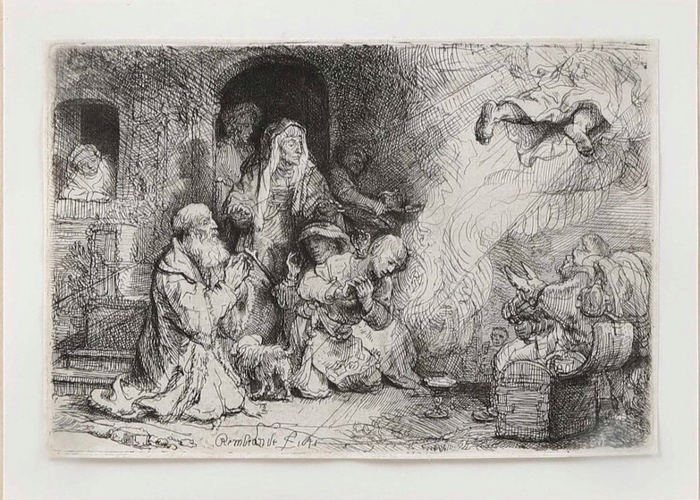 Rembrandt Van Rijn (1606-1669) L’angelo Lascia la Famiglia di Tobia, 1641