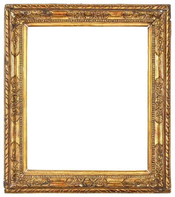 Cornice legno intagliato e dorato, Veneto XVIII secolo