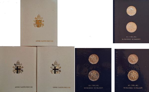 Vaticano Anno Santo 1983 – 1984. 3 dittici (500 + 1000 Lire).