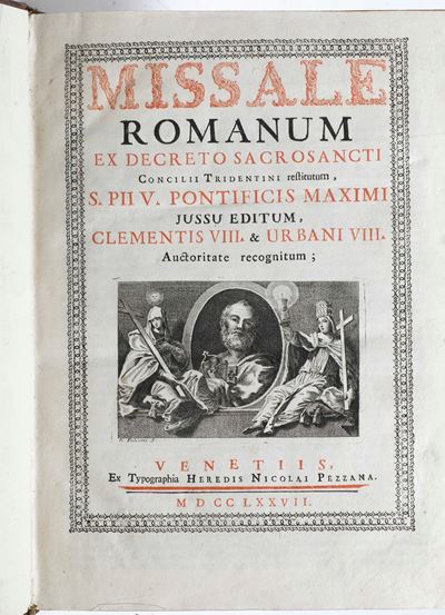 Missale Romanum Ex Decreto Sacrosanti Concilii Tridentini..venetiis, Ex Typographia Heredis Nicol...