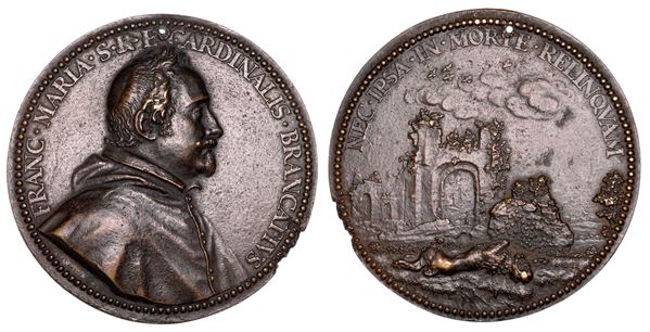 MESSINA. CARDINAL FRANCESCO MARIA BRANCACCIO, 1592-1675. Medaglia in bronzo.