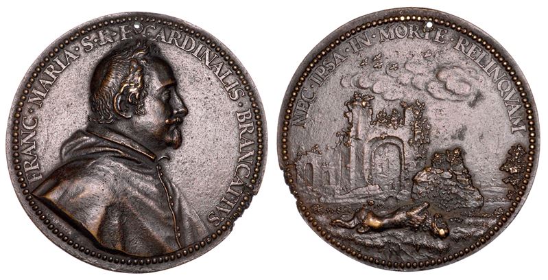 MESSINA. CARDINAL FRANCESCO MARIA BRANCACCIO, 1592-1675. Medaglia in bronzo.  - Auction Numismatics - Medals and popes - II - Cambi Casa d'Aste