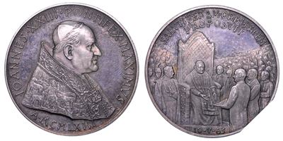 Vaticano. Giovanni XXIII (angelo Giuseppe Roncalli), 1958-1963. Medaglia Straordinaria in Argento...