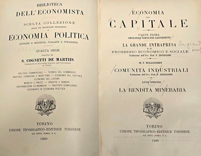 Economia Autori Vari Biblioteca Dell'economista... Torino, Utet, Secolo XIX