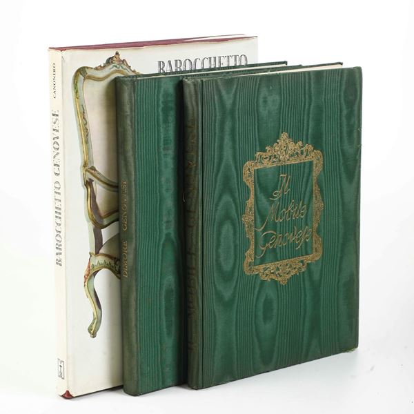 Lotto di tre volumi sulle arti genovesi