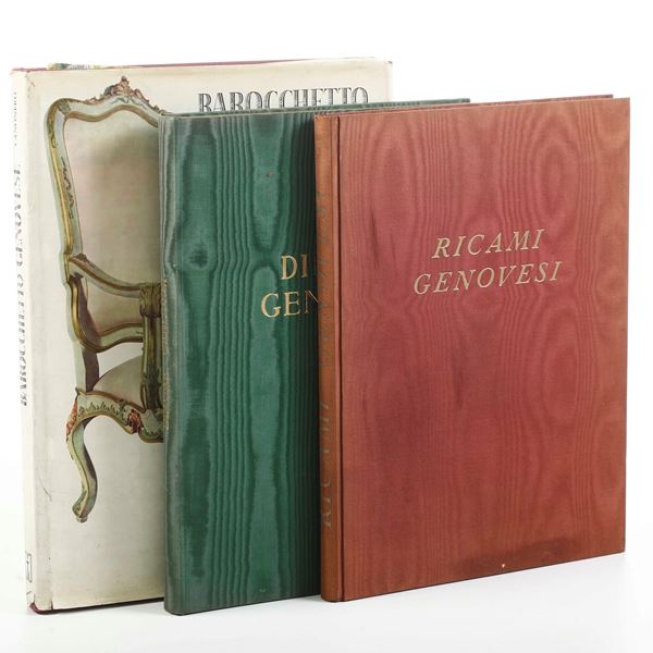 Lotto di tre volumi sulle arti genovesi
