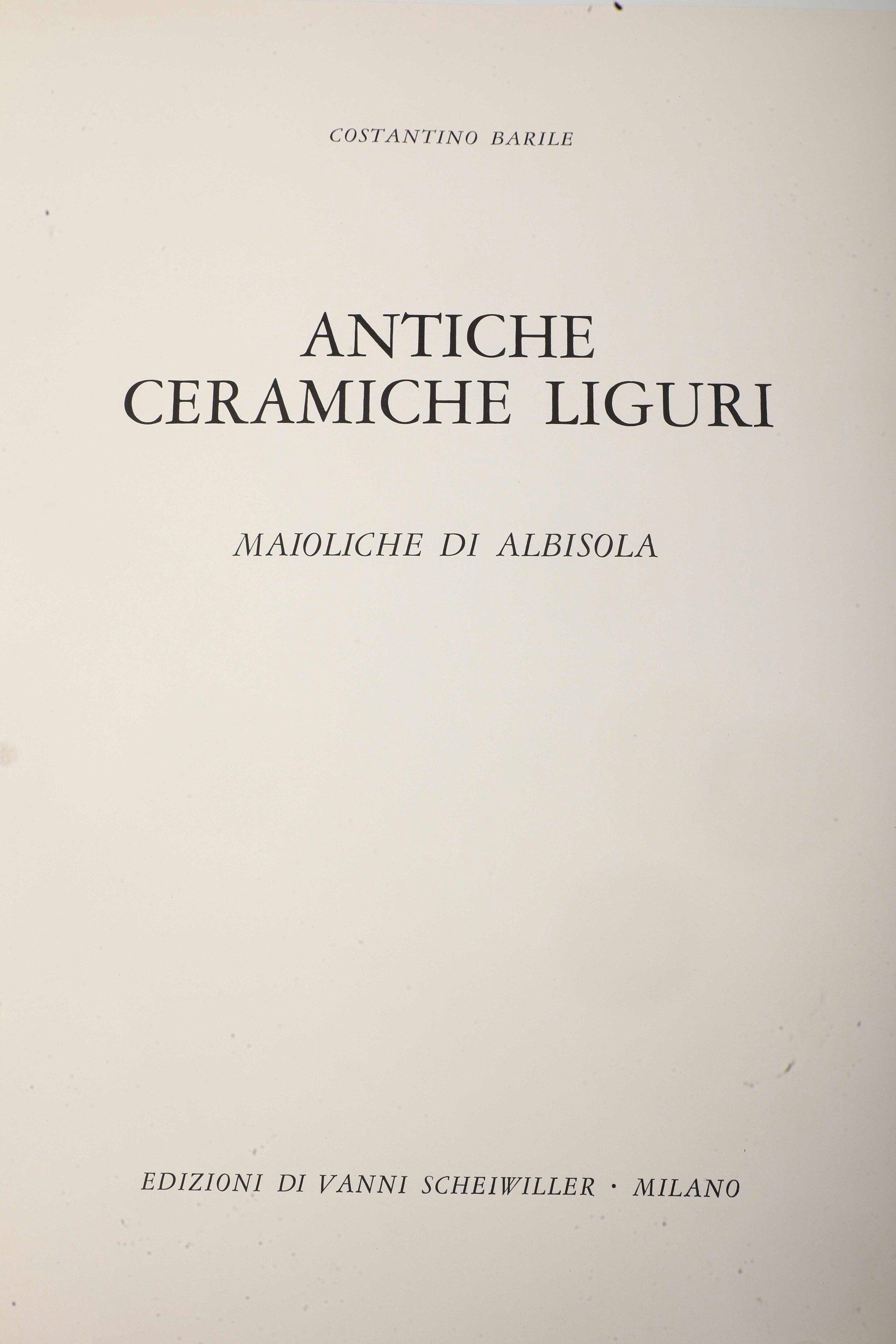 Raccolta di Pubblicazioni sulla Maiolica Ligure