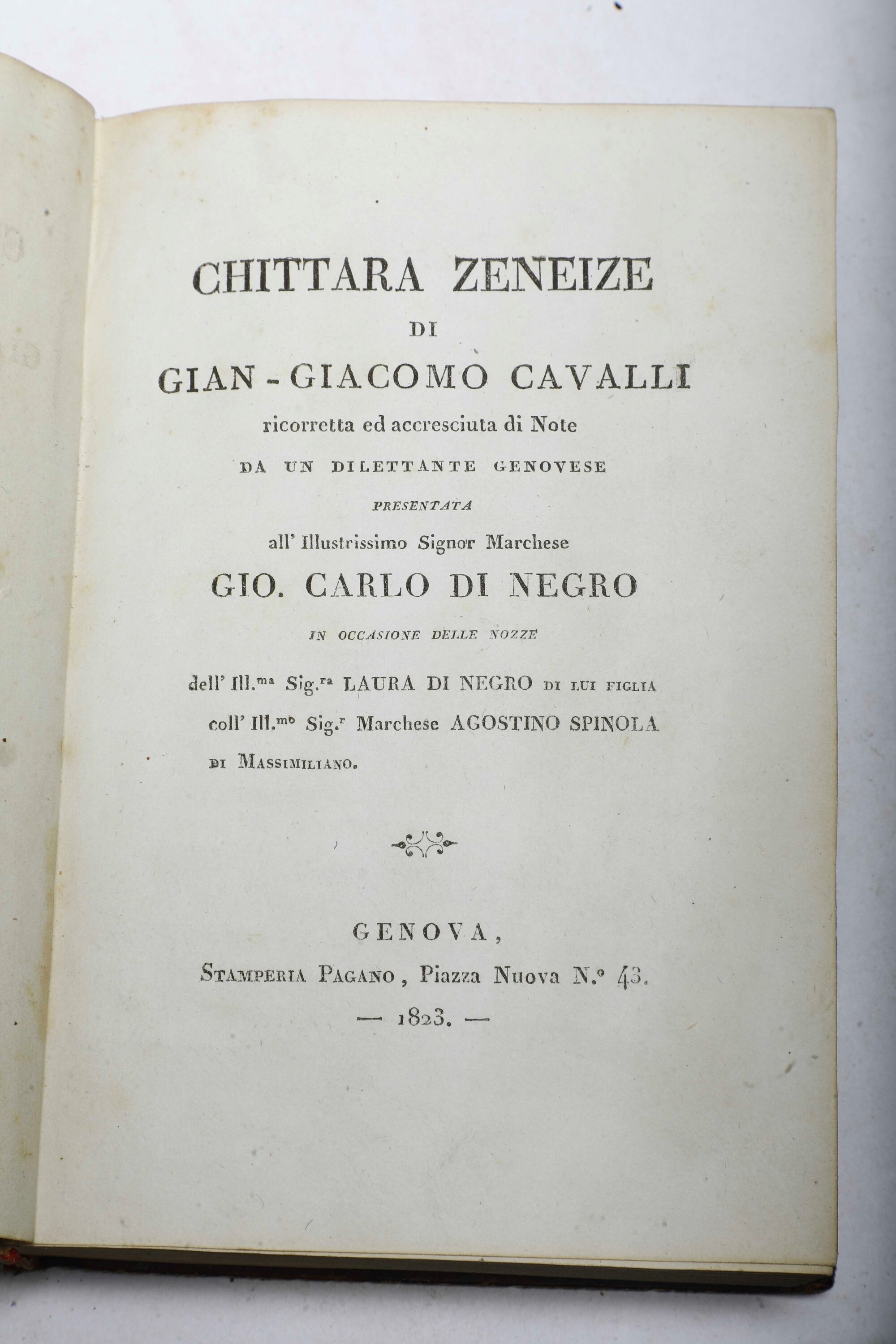 Raccolta di Quattro Opere di Argomento Genovese