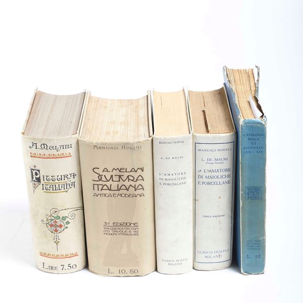 Raccolta di quattro manuali Hoepli a tema storia dell'arte