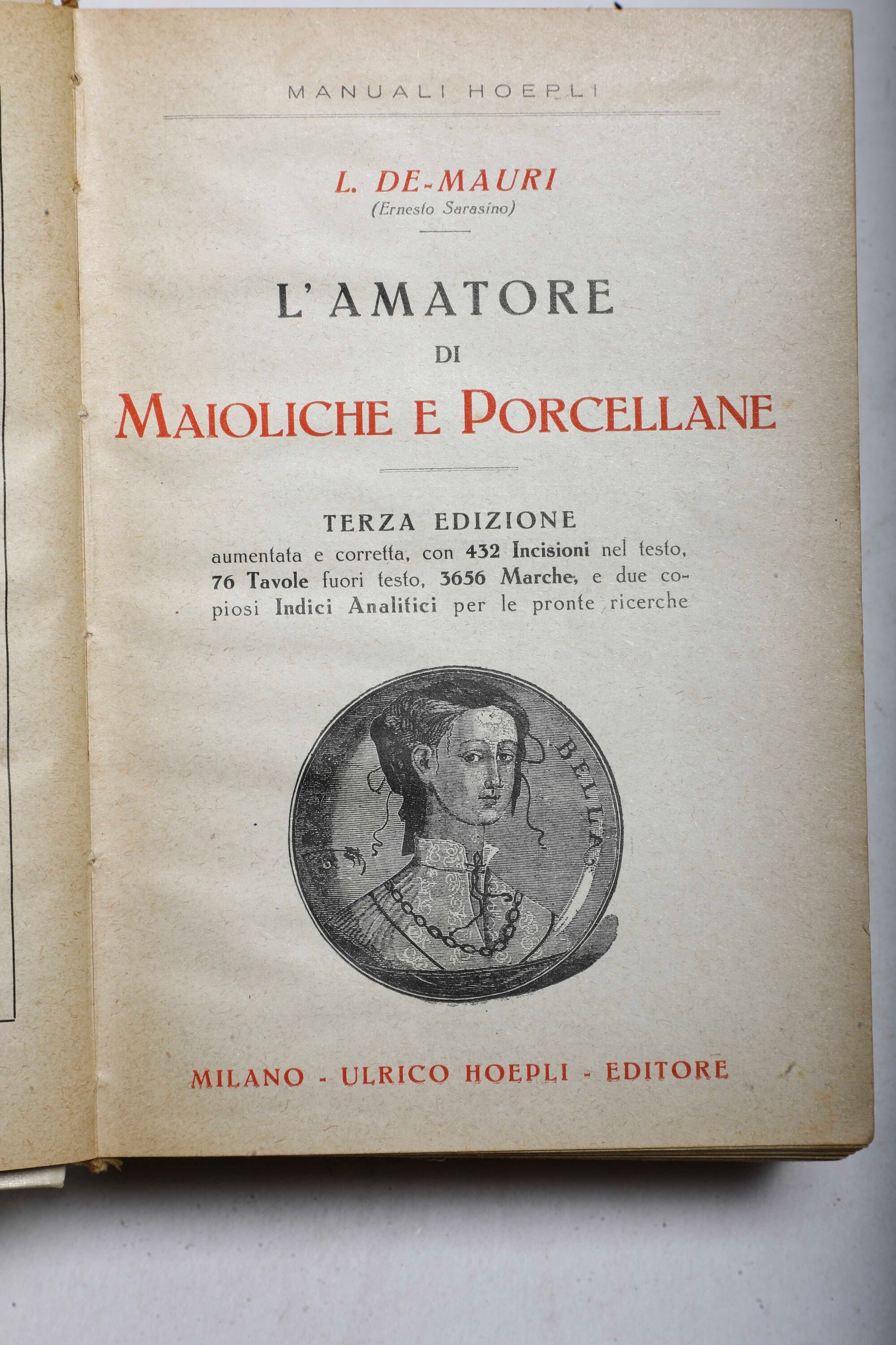 Raccolta di Quattro Manuali Hoepli a Tema Storia Dell'arte