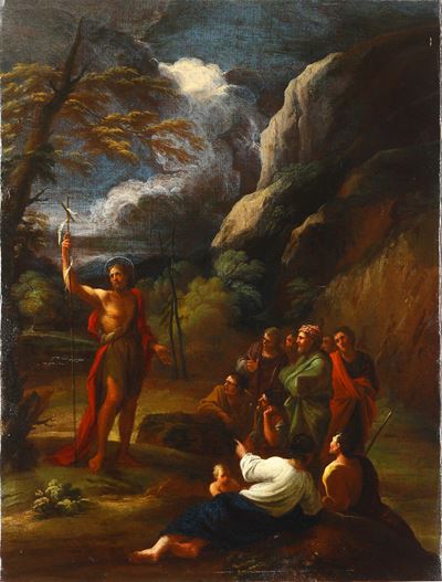 Episodi della vita di San Giovanni Battista, olio su tela