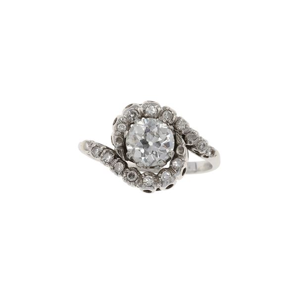 Diamond and gold ring. Gemmological Report CISGEM n. 26295