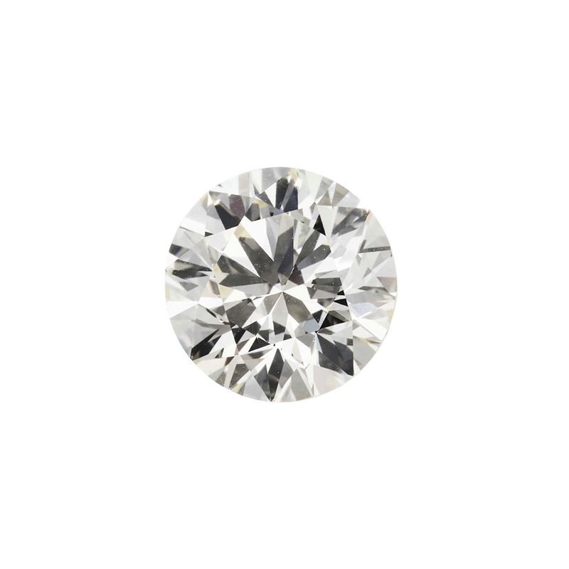 Brilliant-cut diamond weighing 2.65 carats, color Q-R, clarity VS2, fluorescence none. Gemmological Report R.A.G. Torino n. DV25026  - Auction Fine Jewellery - Cambi Casa d'Aste