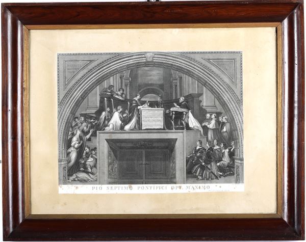 Lotto di tre stampe da opere dei Musei Varticani