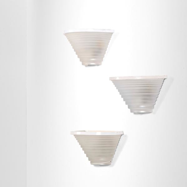 Angelo Mangiarotti - Tre lampade a parete mod. Egisto