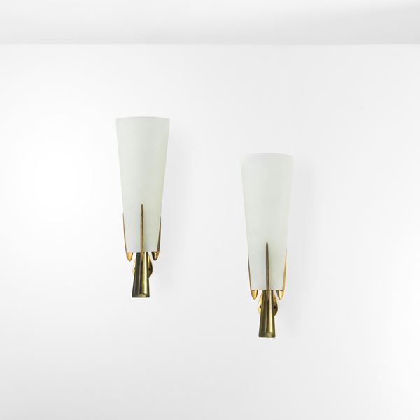 Max Ingrand - Due lampade a parete.