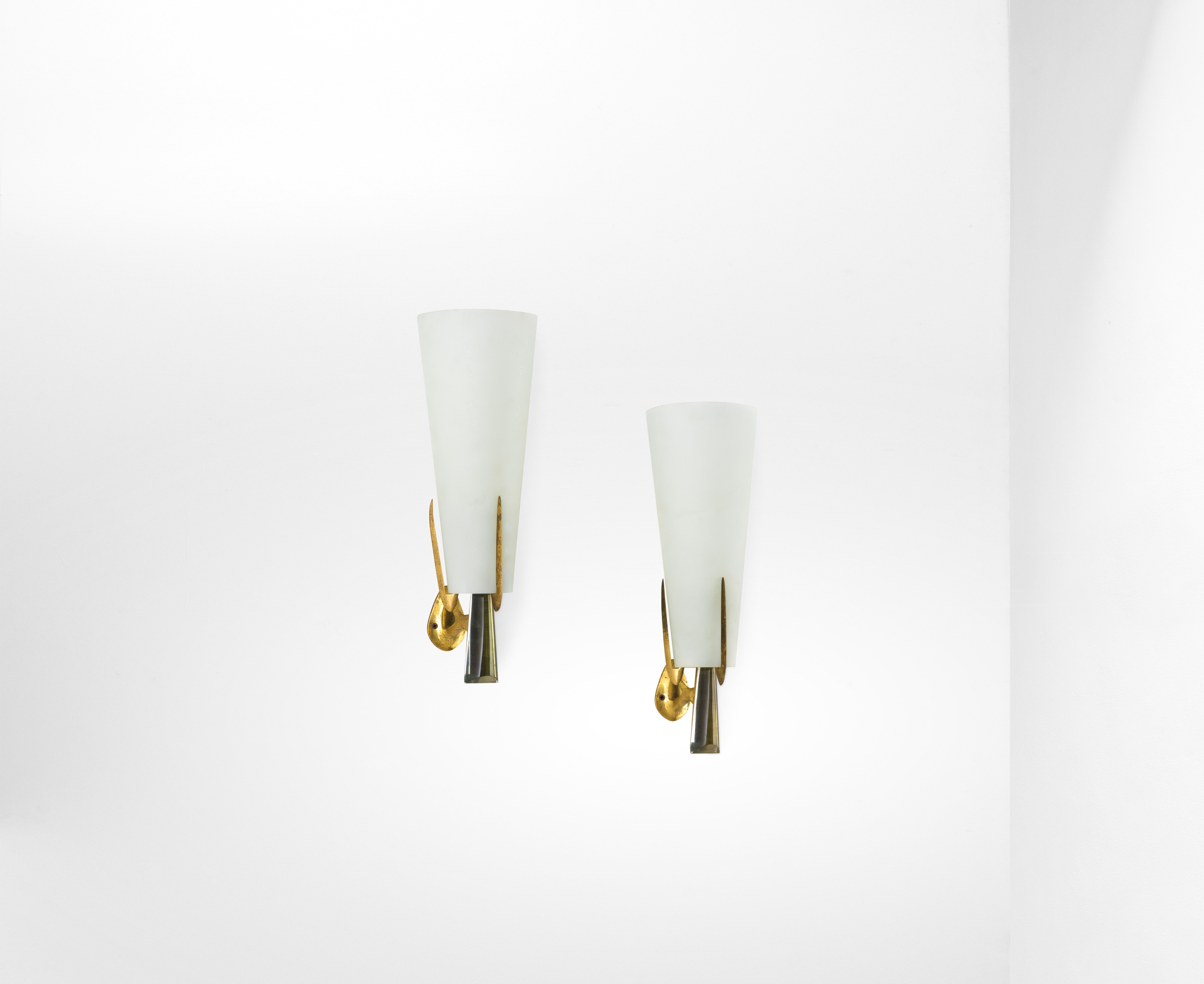 Max Ingrand - Due Lampade a Parete.