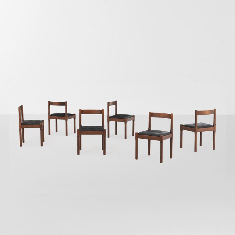 Vico Magistretti : Sei sedie mod. Carimate 115  - Asta Design - Cambi Casa d'Aste