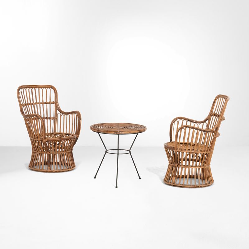 Due poltrone e un tavolo  - Auction 20th century furnitures - Cambi Casa d'Aste