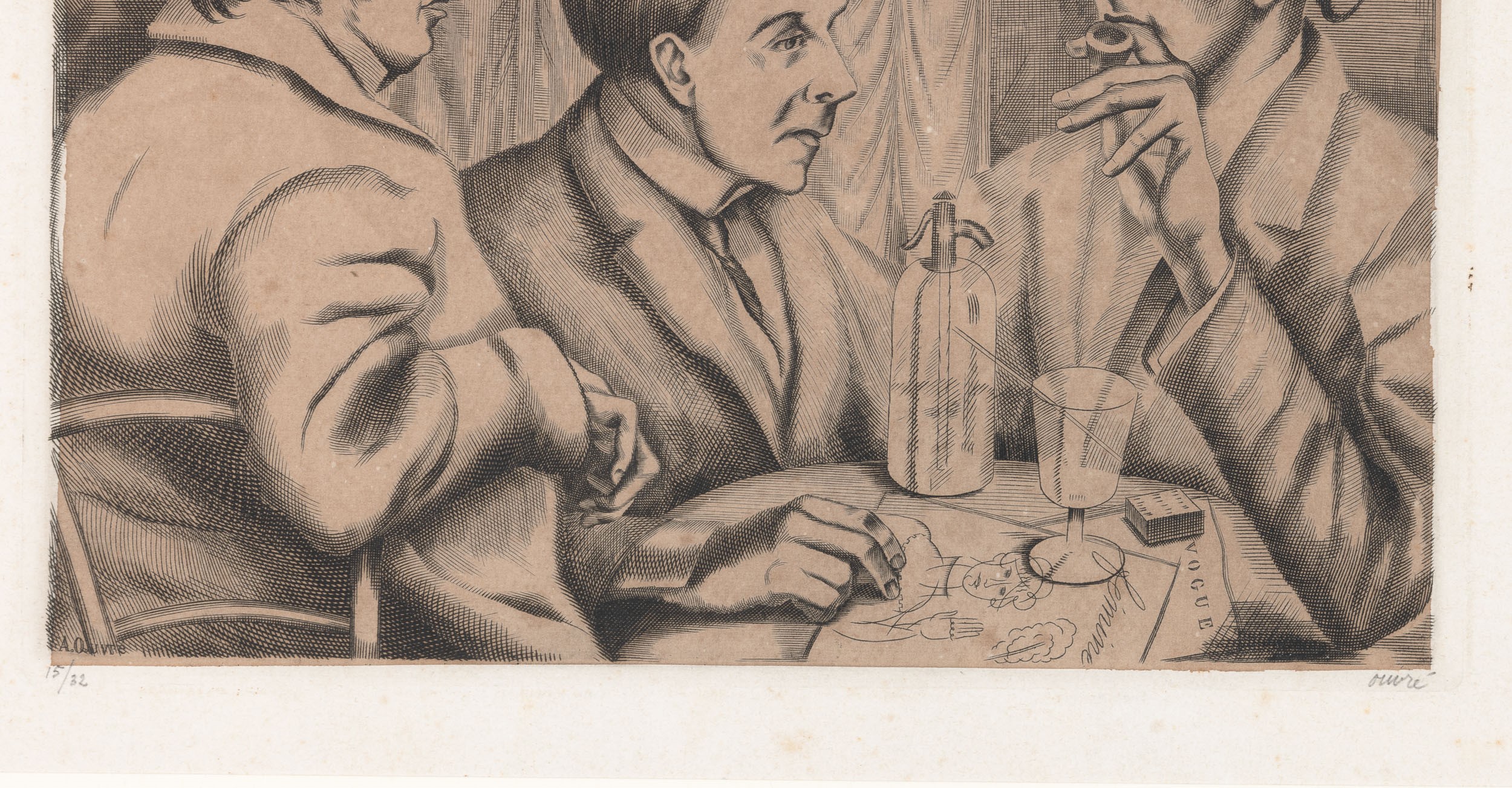 Achille Ouvré - Esthetes Au Cafe De la Rotonde