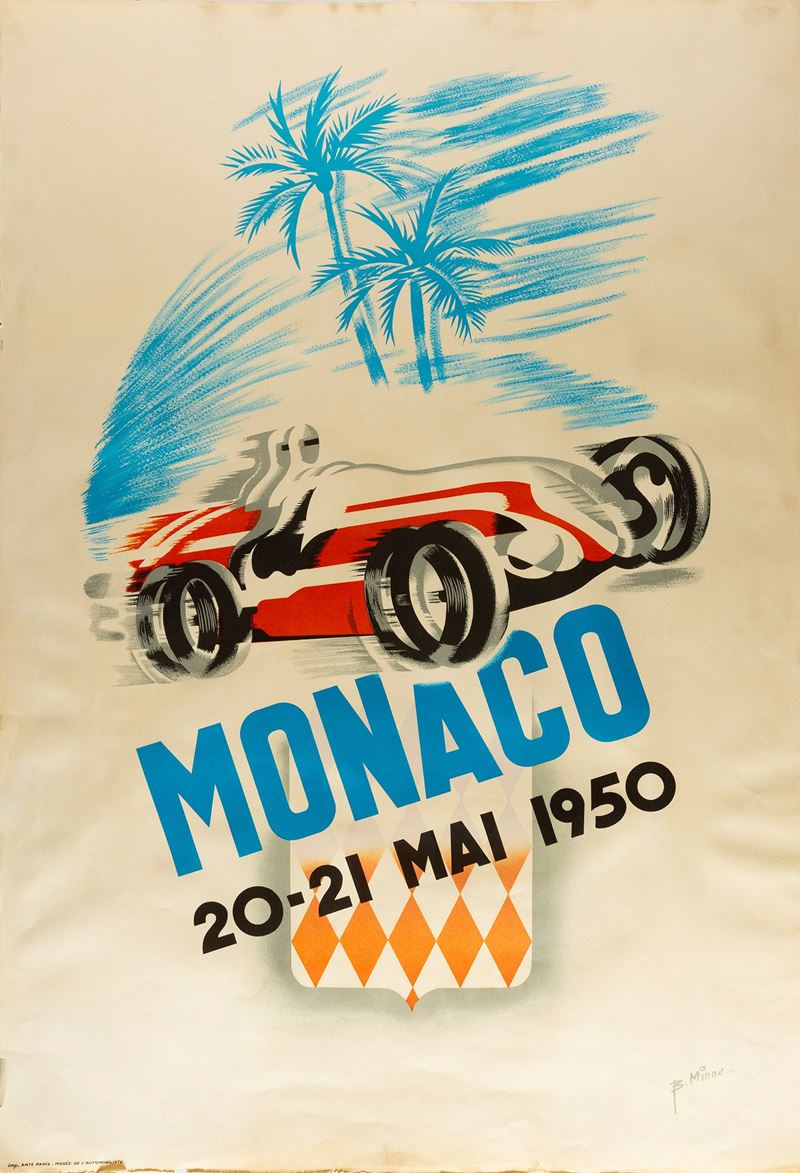 B. Minne : Monaco 1950  - Asta Manifesti e Collectible - Cambi Casa d'Aste