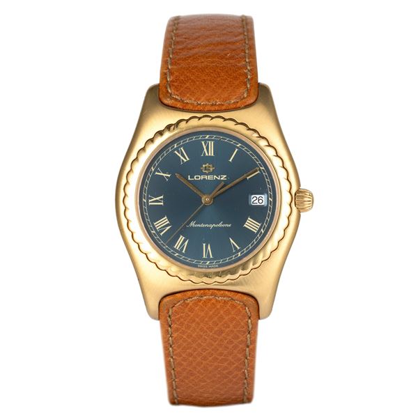 Montenapoleone in acciaio laminato, quadrante grigio Soleil, movimento al quarzo, 34 mm<BR>