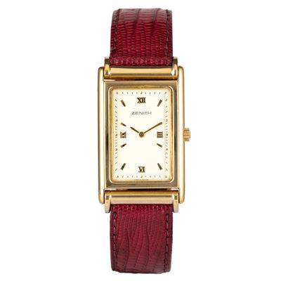 Orologio da polso ref. 27-2830.305 in acciaio placcato, quadrante argentè con numeri romani appli...