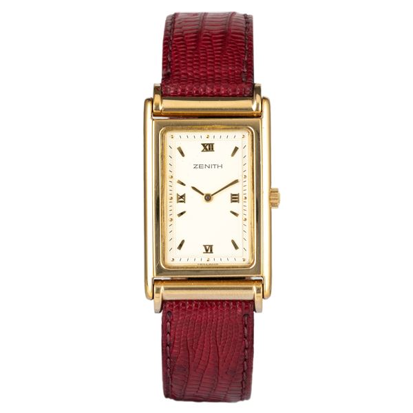 Orologio di forma ref. 27-2830.305 in acciaio placcato, quadrante argentè con numeri Romani applicati, carica manuale, 31x25 mm<BR>