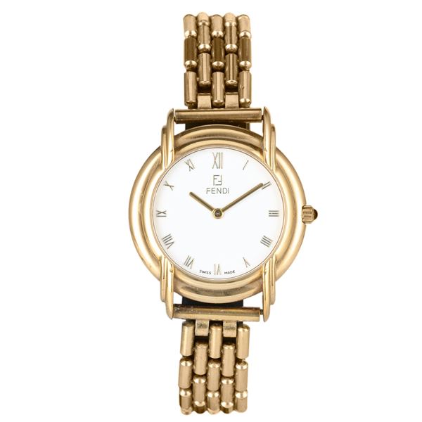 Solo tempo ref. 300 J in acciaio laminato, quadrante bianco con numeri Romani, carica al quarzo, 33 mm<BR>