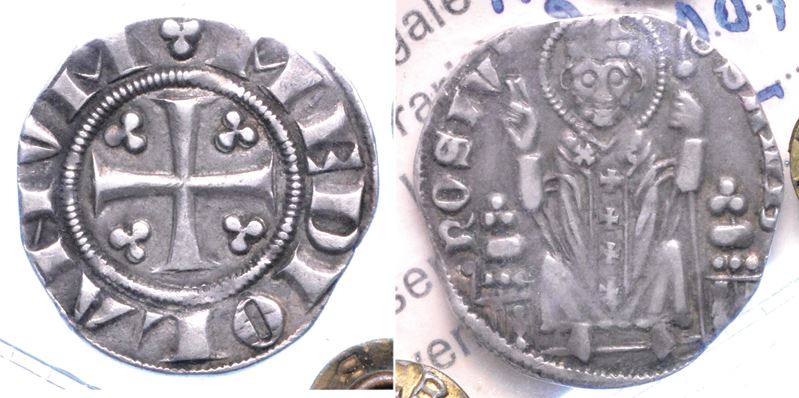 MILANO. ETA' COMUNALE, METÀ XIII - INIZIO XIV SECOLO. Ambrosino piccolo.  - Auction Numismatics - I - Cambi Casa d'Aste