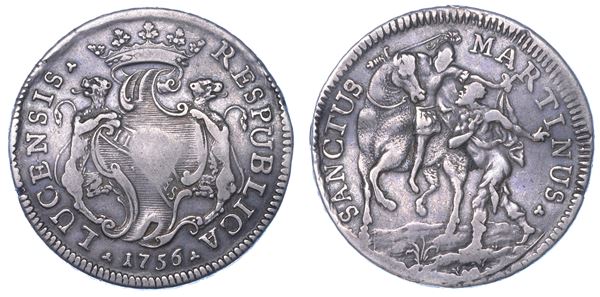 LUCCA. REPUBBLICA, 1369-1799. Scudo 1756.