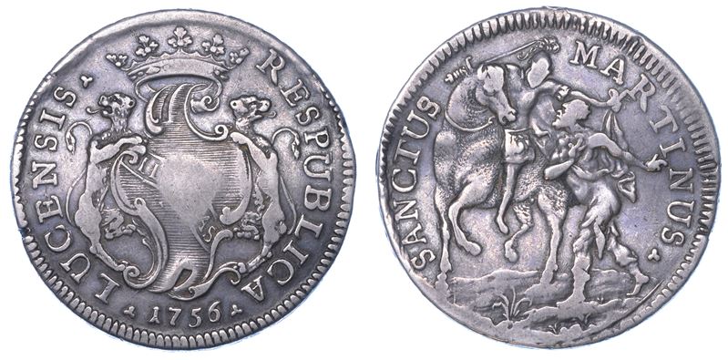 LUCCA. REPUBBLICA, 1369-1799. Scudo 1756.  - Auction Numismatics - I - Cambi Casa d'Aste