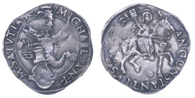 Carmagnola. Michele Antonio di Saluzzo, 1504-1528. Cornuto.