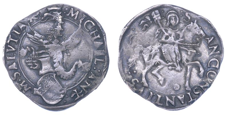 CARMAGNOLA. MICHELE ANTONIO DI SALUZZO, 1504-1528. Cornuto.  - Auction Numismatics - I - Cambi Casa d'Aste