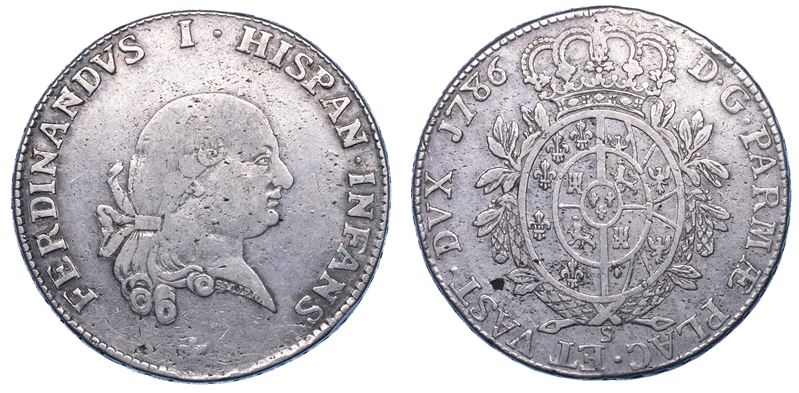 PARMA. FERDINANDO I DI BORBONE, 1765-1802. Ducato 1786.  - Auction Numismatics - I - Cambi Casa d'Aste