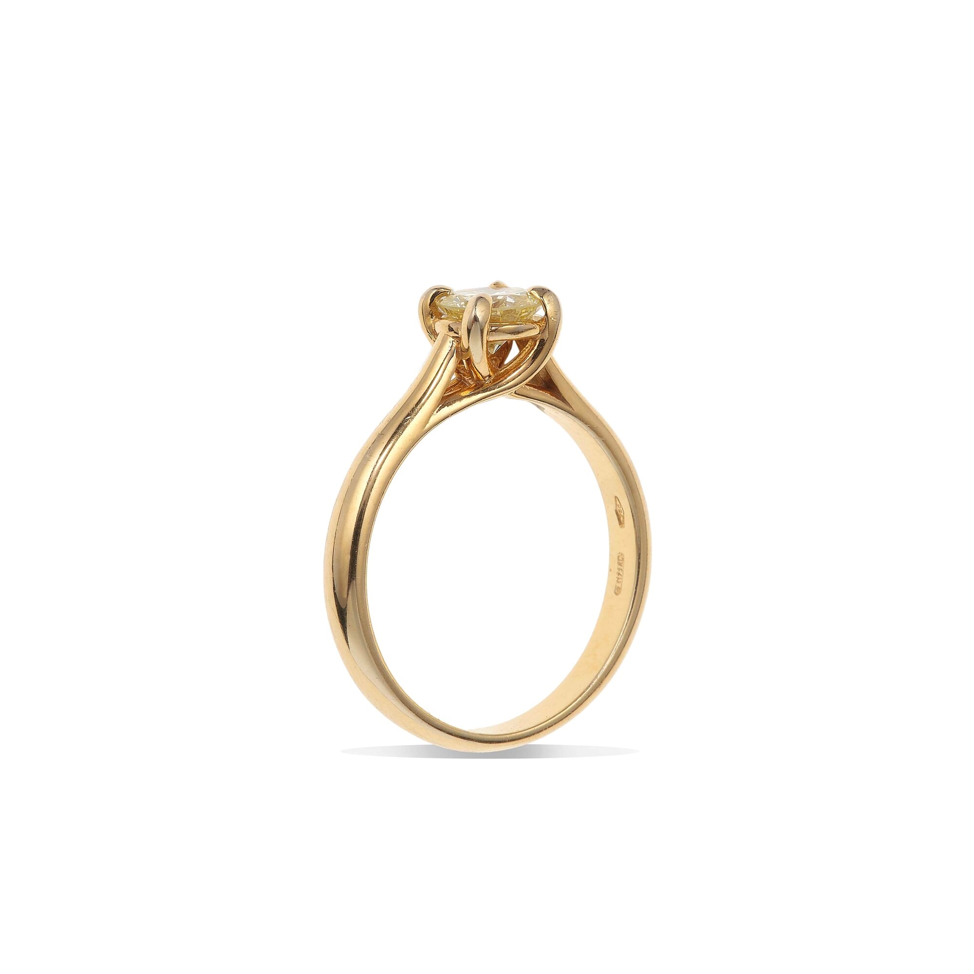 Anello con Diamante Taglio Brillante di Ct 0.65 Circa