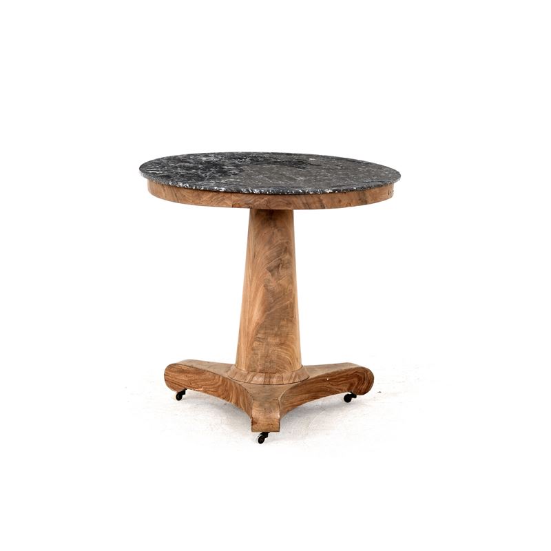 Tavolino tondo lastronato in radica. XX secolo  - Asta Antiquariato - Cambi Casa d'Aste