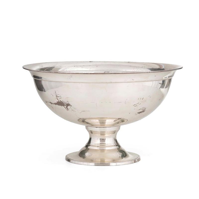 Grande ciotola metallo argentato  - Asta Antiquariato - Cambi Casa d'Aste