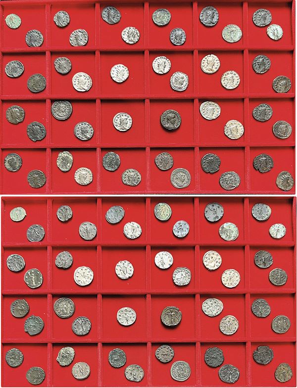 GALLIENO, 253-268. Lotto di 45 monete.
