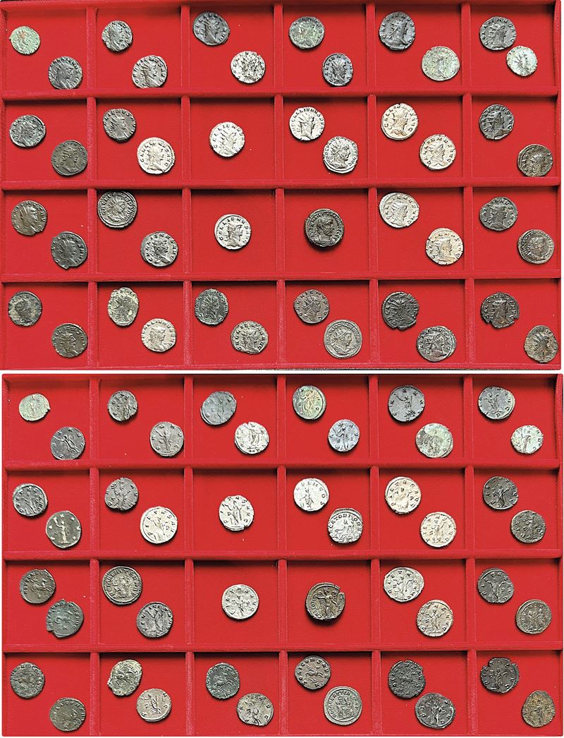 GALLIENO, 253-268. Lotto di 45 monete.  - Auction Numismatics - I - Cambi Casa d'Aste