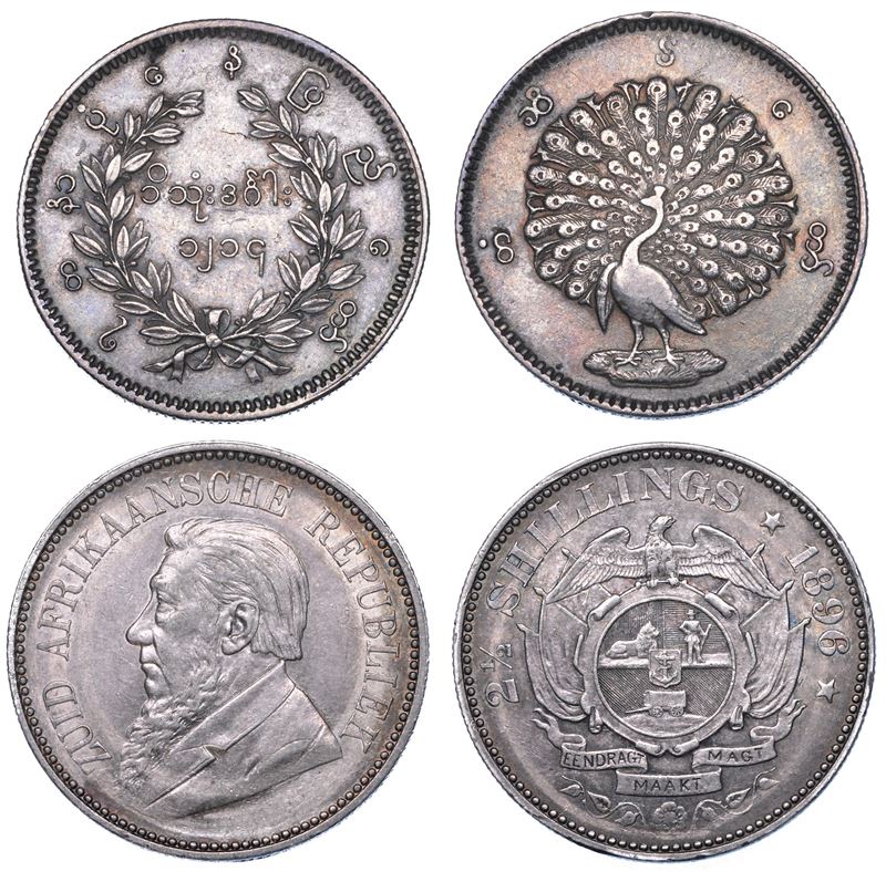 BURMA E SUDAFRICA. Lotto di due monete.  - Asta Numismatica - I - Cambi Casa d'Aste