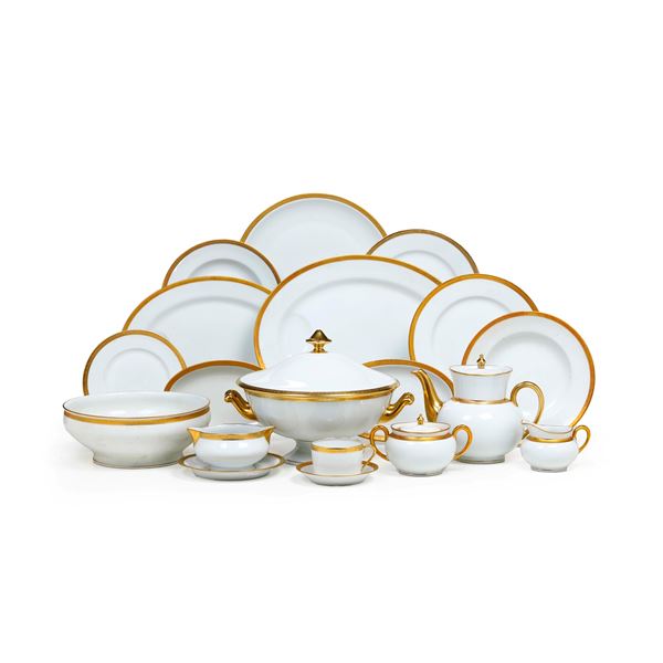 Servizio da tavola “Losange or”.<BR>Limoges, Manifattura Haviland, seconda metà XX secolo.