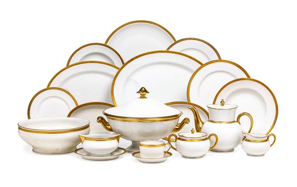 Servizio da tavola “Losange or” Limoges, Manifattura Haviland, seconda metà XX secolo